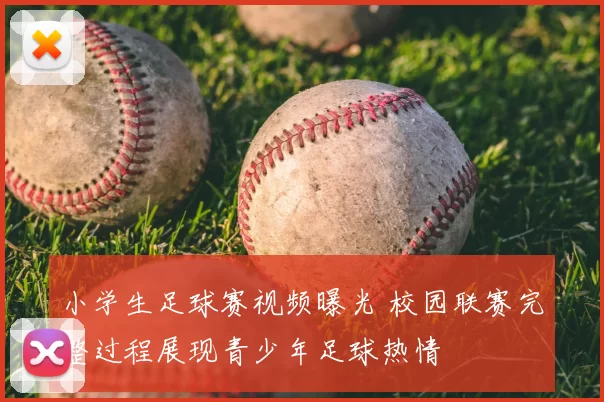 小学生足球赛视频曝光 校园联赛完整过程展现青少年足球热情